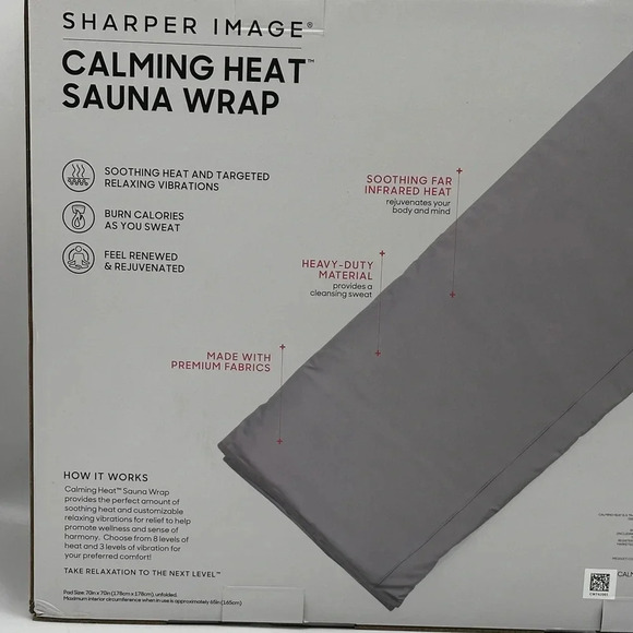 Sharper Image Calming Heat Sauna Wrap, 8 Heat Levels, 3 Massaging Vibrations - Picture 6 of 8